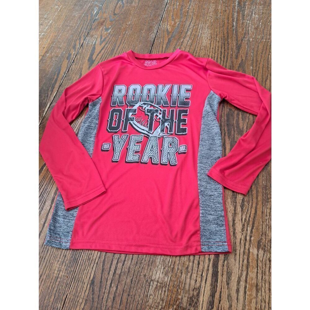 Large Mad Game Long Sleeve Crew Neck Rookie of the Year Football Shirt Tshirt
